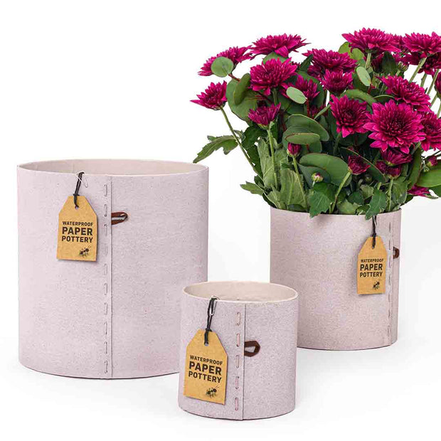 Waterproof Paper Pottery 'Rose Pink' - Sm-Med-Lge