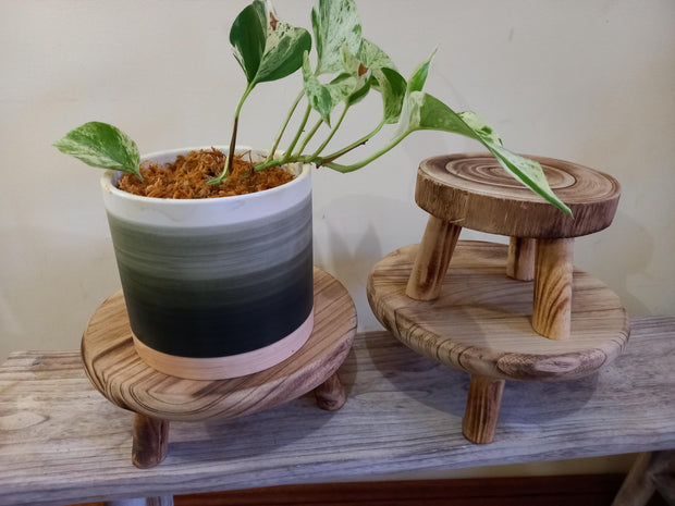 Natural Timber Pot Stand 'H10cm'