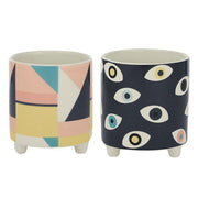 Abstract Planters x 2 Patterns with feet