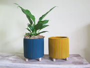 Pleat Planter with feet x 4 colours