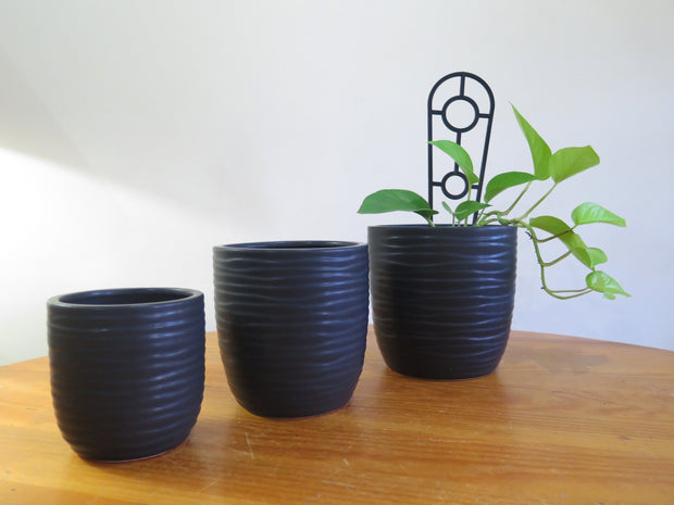 Black Swirl Planter x 3 sizes