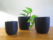 Black Swirl Planter x 3 sizes