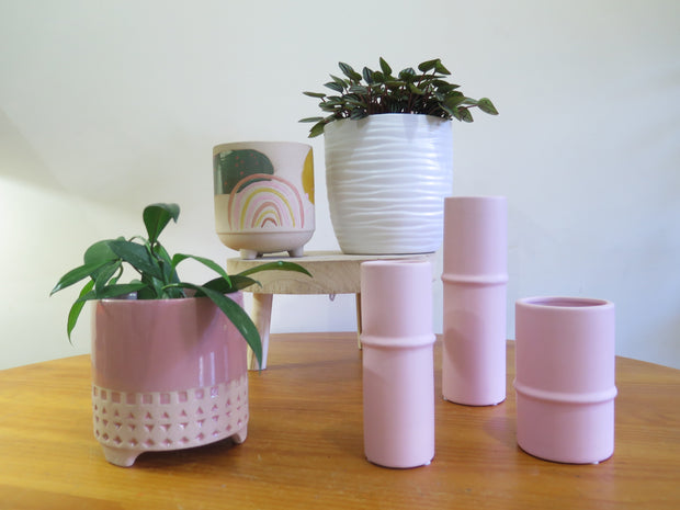 Bamboo Vase 'Dusty Pink'  x 3 sizes & Set