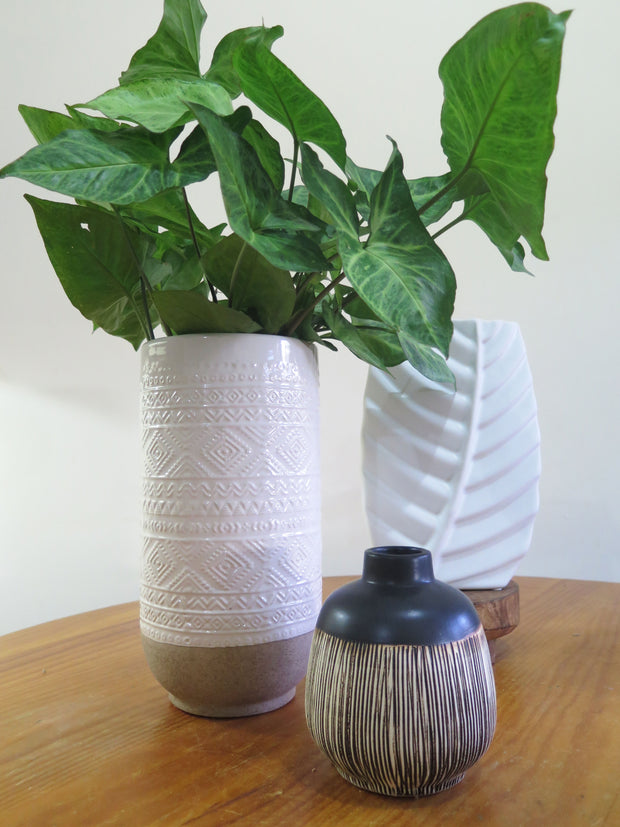 Beige Pattern Vase