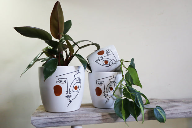 Abstract Face Planter x 3 sizes &  SET of 3