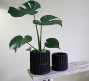 Black Pleat Planter x 3 sizes