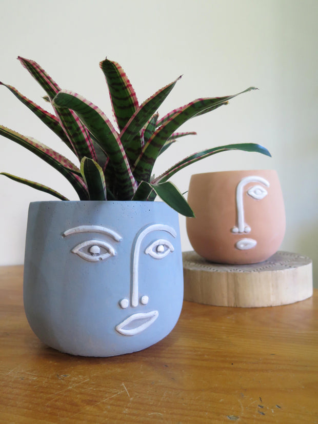 Abstract 'Sage' Face Planter 'H16cm'