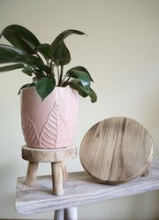 Natural Timber Pot Stand 'H10cm'