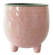 ZigZag Pattern Planter 'Pink'  with Legs