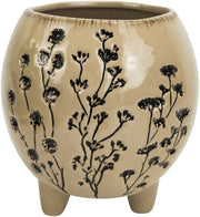 Floral Motif 'Round' Pot w/legs x 2 sizes